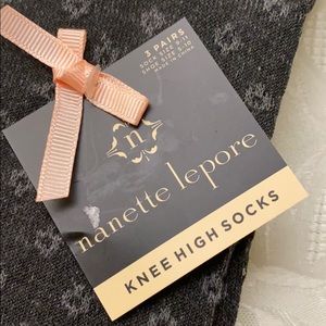 3 pr. Nanette Lepore knee highs
